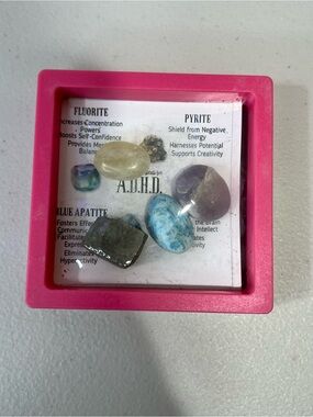 A.D.H.D. Crystal Set with Pink Display Tray